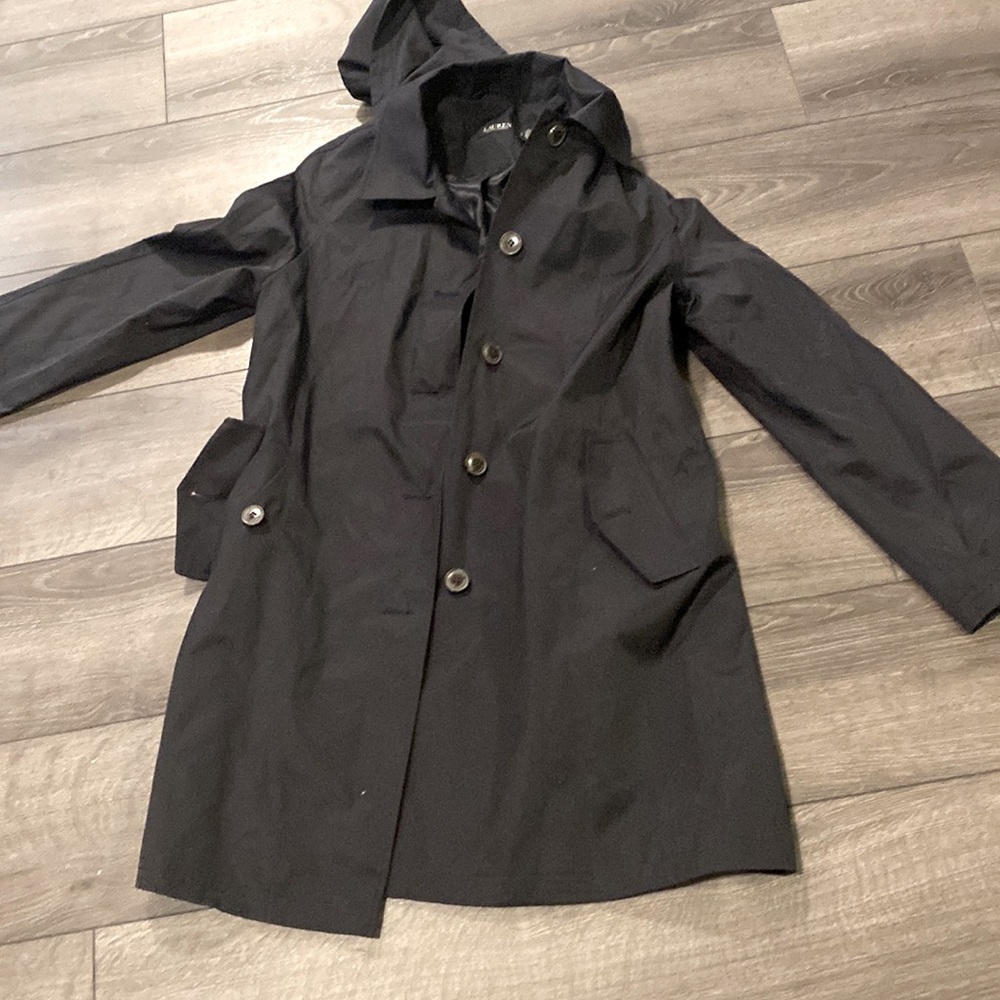 Navy rain jacket